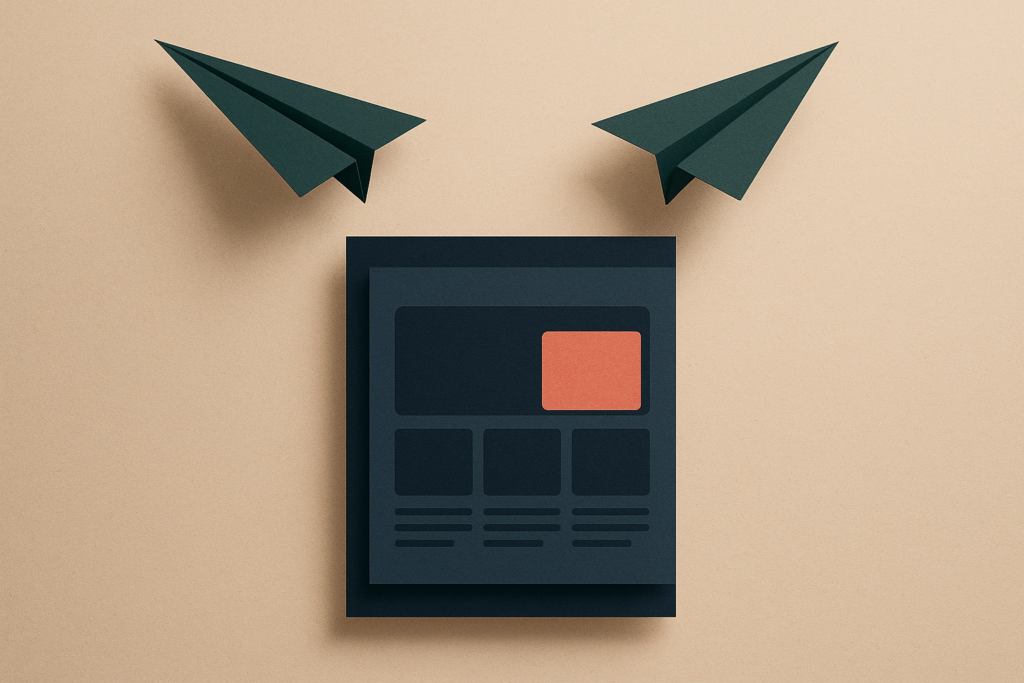 Abstract beeld dat een zakelijke website representeert